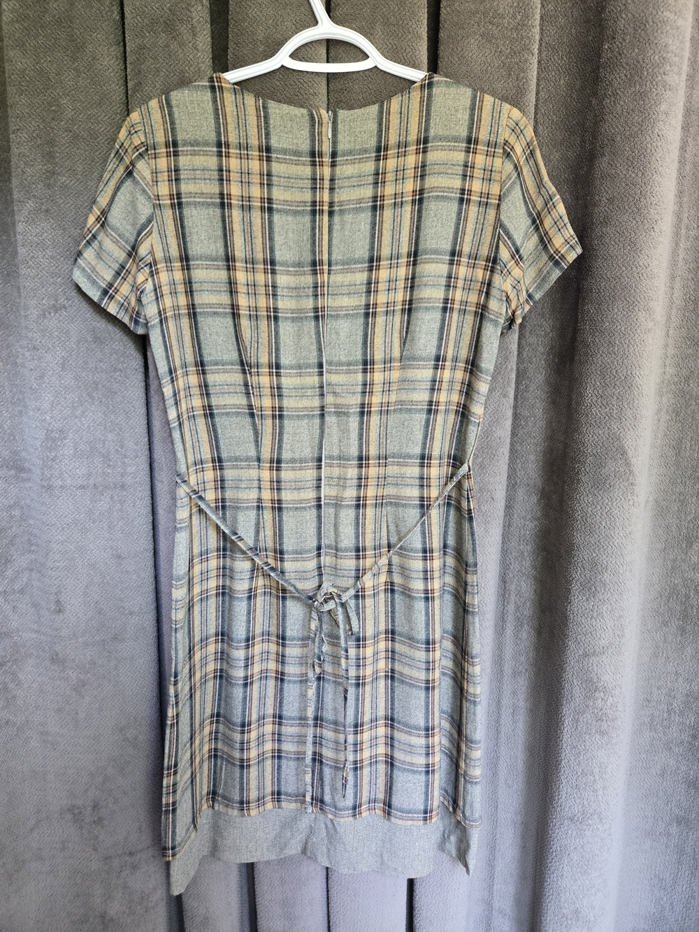Tristan & Iseut Vintage 90s Plaid Shift Dress Preppy Schoolgirl Dark Academia 7 - Picture 16 of 16
